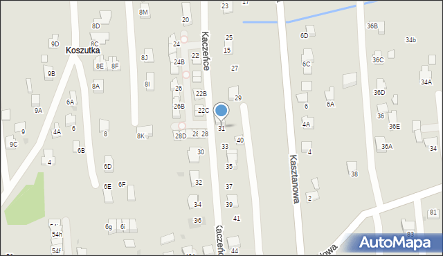 Wieliczka, Kaczeńce, 31, mapa Wieliczka