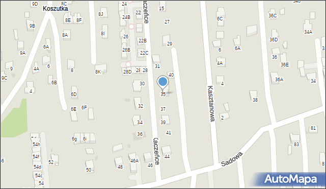 Wieliczka, Kaczeńce, 35, mapa Wieliczka