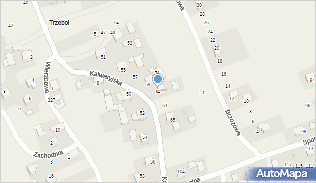 Wielkie Drogi, Kalwaryjska, 61, mapa Wielkie Drogi