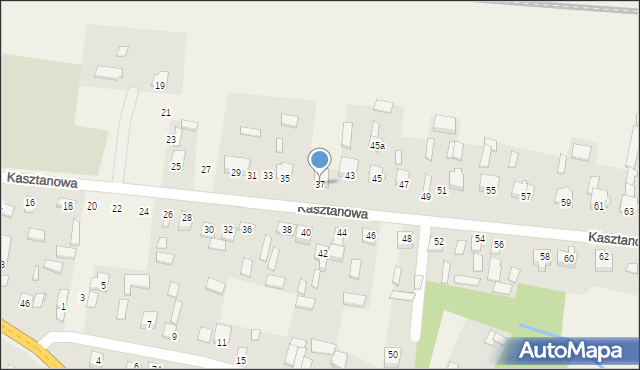 Wieniawa, Kasztanowa, 37, mapa Wieniawa