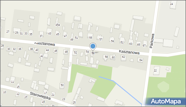 Wieniawa, Kasztanowa, 56, mapa Wieniawa