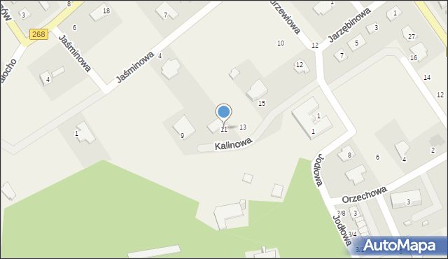 Wieniec, Kalinowa, 11, mapa Wieniec