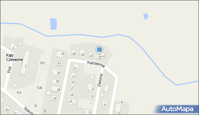 Wieniec, Kamienna, 12, mapa Wieniec