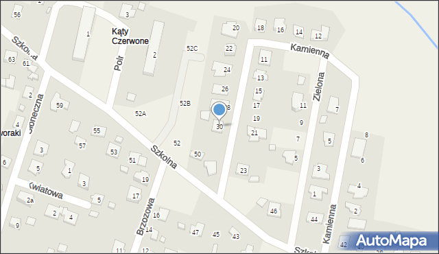 Wieniec, Kamienna, 30, mapa Wieniec