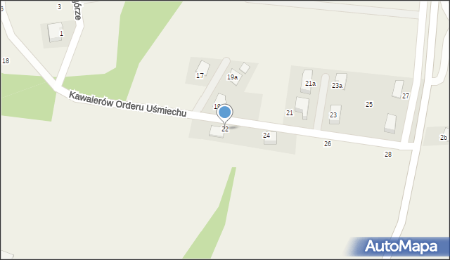 Wierzbna, Kawalerów Orderu Uśmiechu, 22, mapa Wierzbna