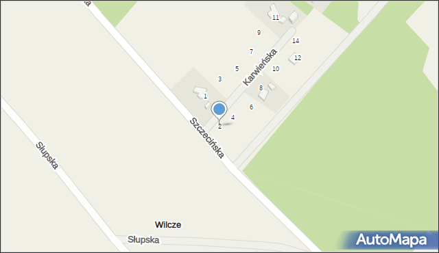 Wilcze, Karwieńska, 2, mapa Wilcze