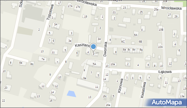 Wilczyce, Kasztanowa, 2, mapa Wilczyce
