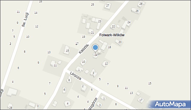 Wilków, Kasztanowa, 14, mapa Wilków