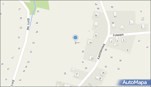 Wilków, Kasztanowa, 37, mapa Wilków