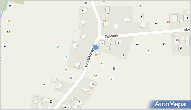 Wilków, Kasztanowa, 38, mapa Wilków