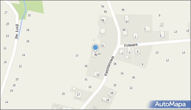 Wilków, Kasztanowa, 39, mapa Wilków