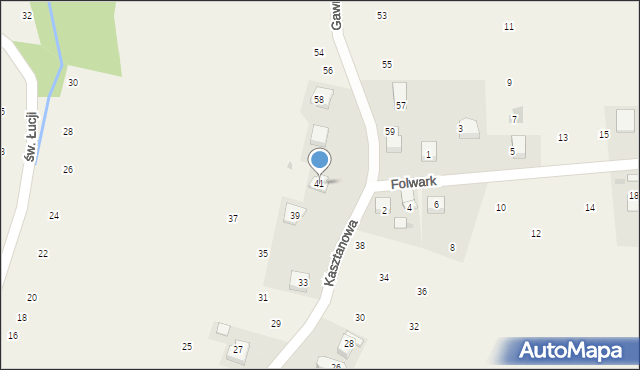 Wilków, Kasztanowa, 41, mapa Wilków