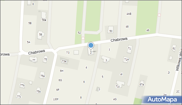 Wilkowa Wieś, Kasztanowa, 2, mapa Wilkowa Wieś