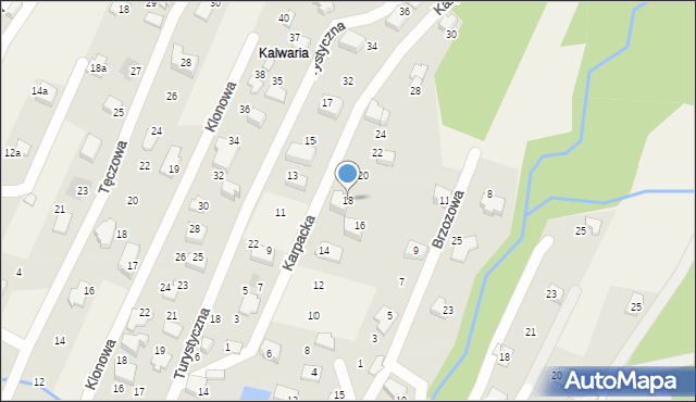 Wilkowice, Karpacka, 18, mapa Wilkowice