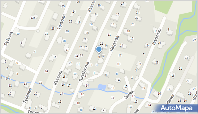 Wilkowice, Karpacka, 5, mapa Wilkowice