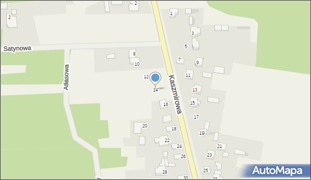 Wincentów, Kaszmirowa, 14, mapa Wincentów