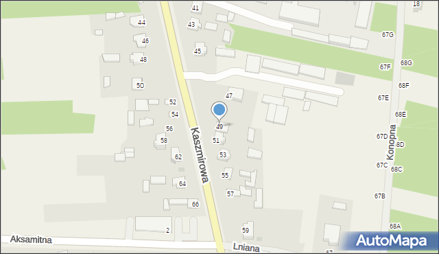 Wincentów, Kaszmirowa, 49, mapa Wincentów