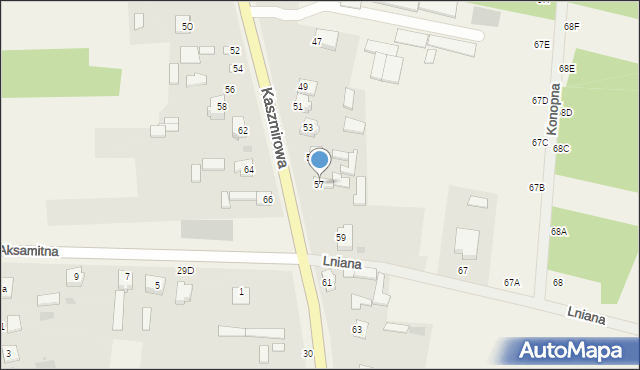 Wincentów, Kaszmirowa, 57, mapa Wincentów