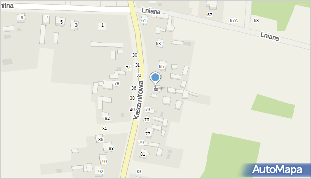 Wincentów, Kaszmirowa, 69, mapa Wincentów
