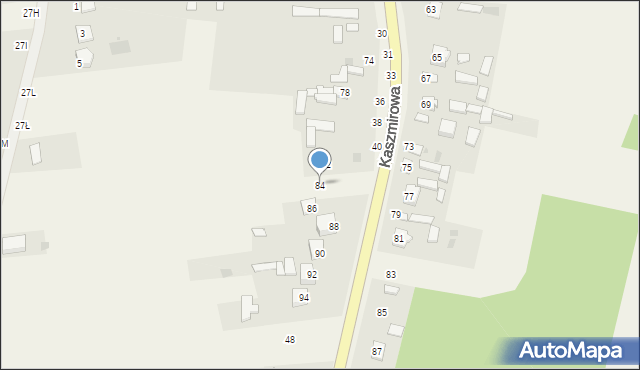 Wincentów, Kaszmirowa, 84, mapa Wincentów