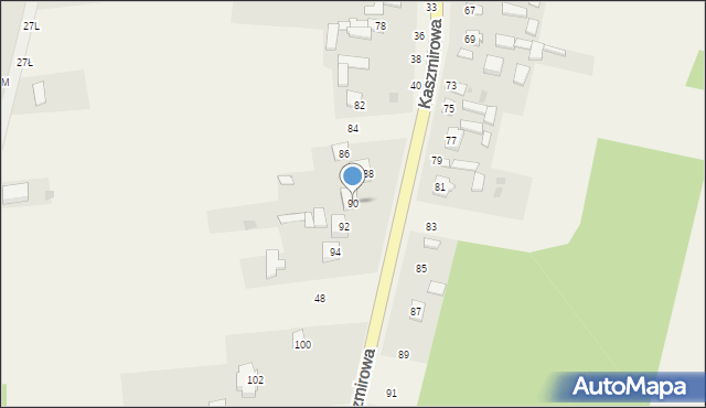 Wincentów, Kaszmirowa, 90, mapa Wincentów