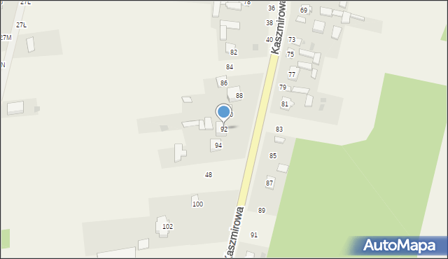 Wincentów, Kaszmirowa, 92, mapa Wincentów