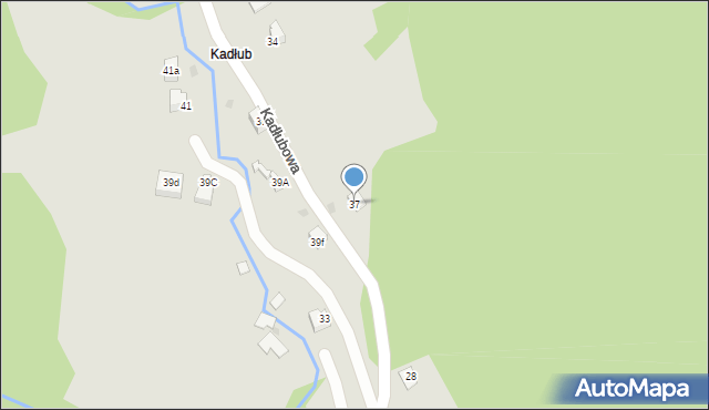 Wisła, Kadłubowa, 37, mapa Wisła