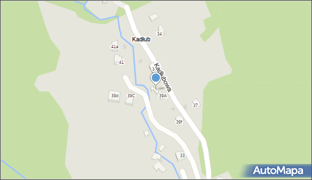 Wisła, Kadłubowa, 39B, mapa Wisła