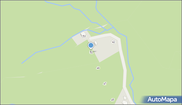 Wisła, Kadłubowa, 51, mapa Wisła