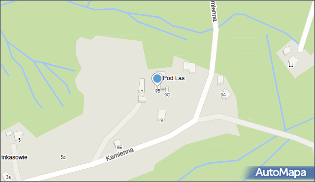 Wisła, Kamienna, 9B, mapa Wisła