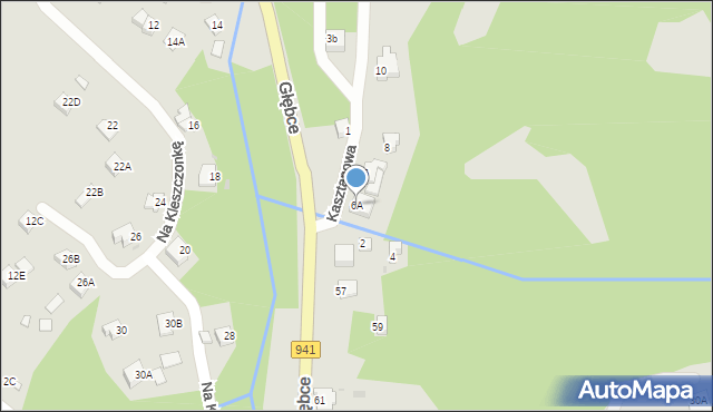 Wisła, Kasztanowa, 6A, mapa Wisła