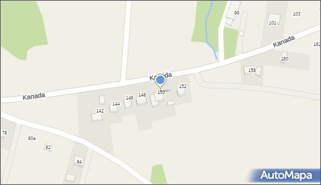 Witkowice, Kanada, 150, mapa Witkowice