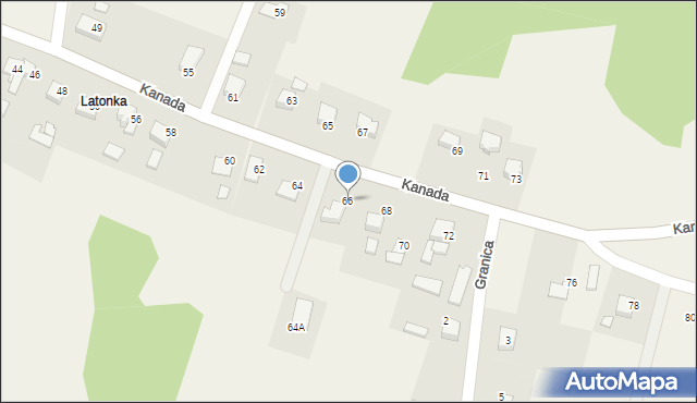 Witkowice, Kanada, 66, mapa Witkowice