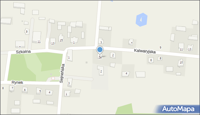 Wiżajny, Kalwaryjska, 2a, mapa Wiżajny