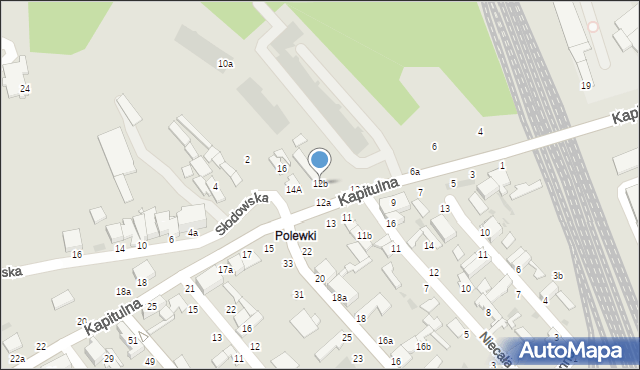 Włocławek, Kapitulna, 12b, mapa Włocławka