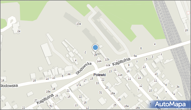 Włocławek, Kapitulna, 16, mapa Włocławka