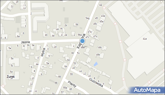 Włocławek, Kapitulna, 49a, mapa Włocławka