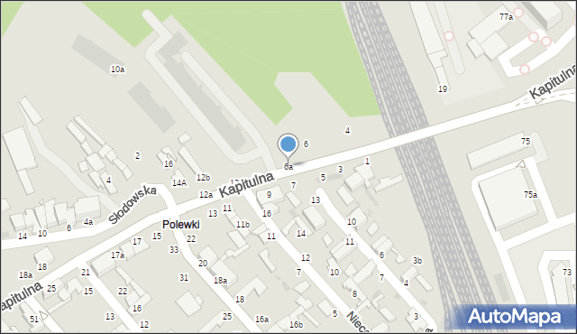Włocławek, Kapitulna, 6a, mapa Włocławka