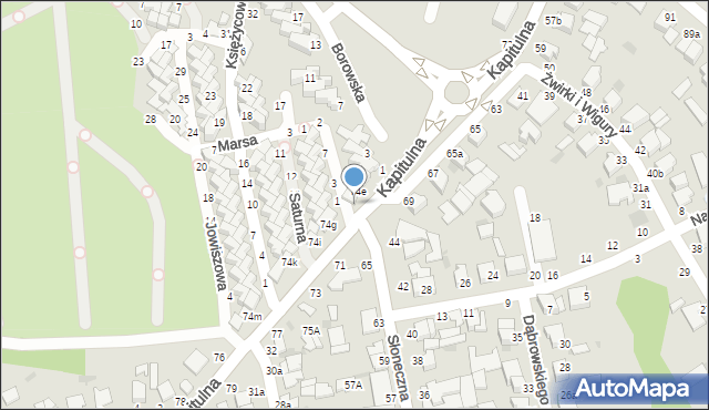 Włocławek, Kapitulna, 74f, mapa Włocławka