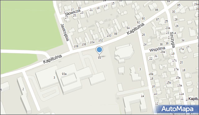 Włocławek, Kapitulna, 93, mapa Włocławka