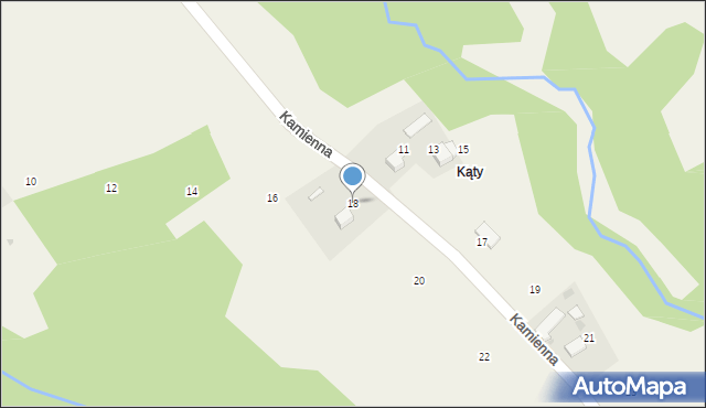 Włosań, Kamienna, 18, mapa Włosań