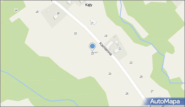 Włosań, Kamienna, 22, mapa Włosań