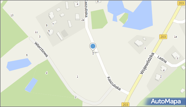 Wodnica, Kaszubska, 2, mapa Wodnica