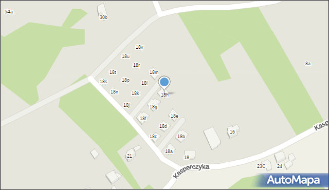 Wodzisław Śląski, Kasperczyka Ewalda, ks., 18h, mapa Wodzisławia Śląskiego