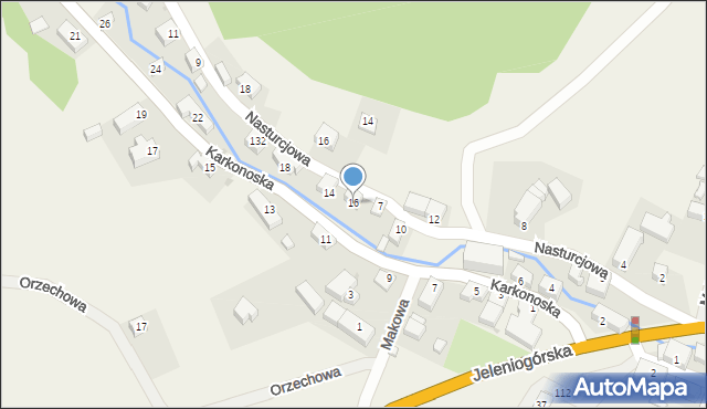 Wojcieszyce, Karkonoska, 16, mapa Wojcieszyce