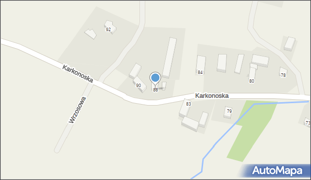 Wojcieszyce, Karkonoska, 88, mapa Wojcieszyce