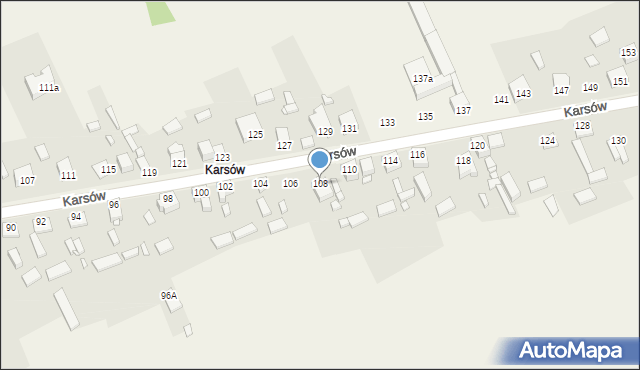 Wojkowice Kościelne, Karsów, 108, mapa Wojkowice Kościelne