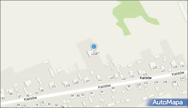 Wojkowice Kościelne, Karsów, 111a, mapa Wojkowice Kościelne