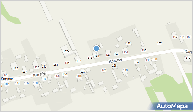Wojkowice Kościelne, Karsów, 143, mapa Wojkowice Kościelne