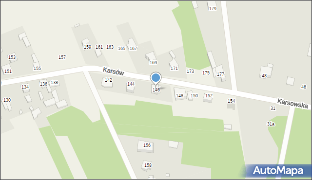 Wojkowice Kościelne, Karsów, 146, mapa Wojkowice Kościelne